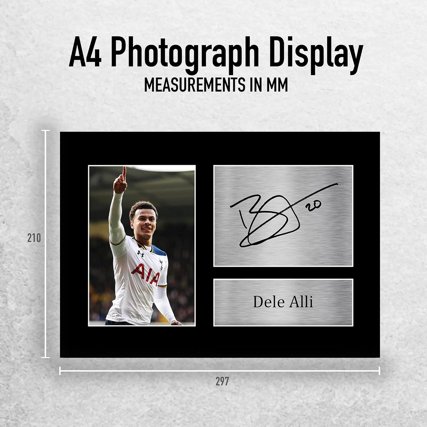 Thumbnail 1 de HWC Trading Dele Alli Signed A4 Printed Autograph Tottenham Hotspur Display Photo (Unframed) – Gift Idea