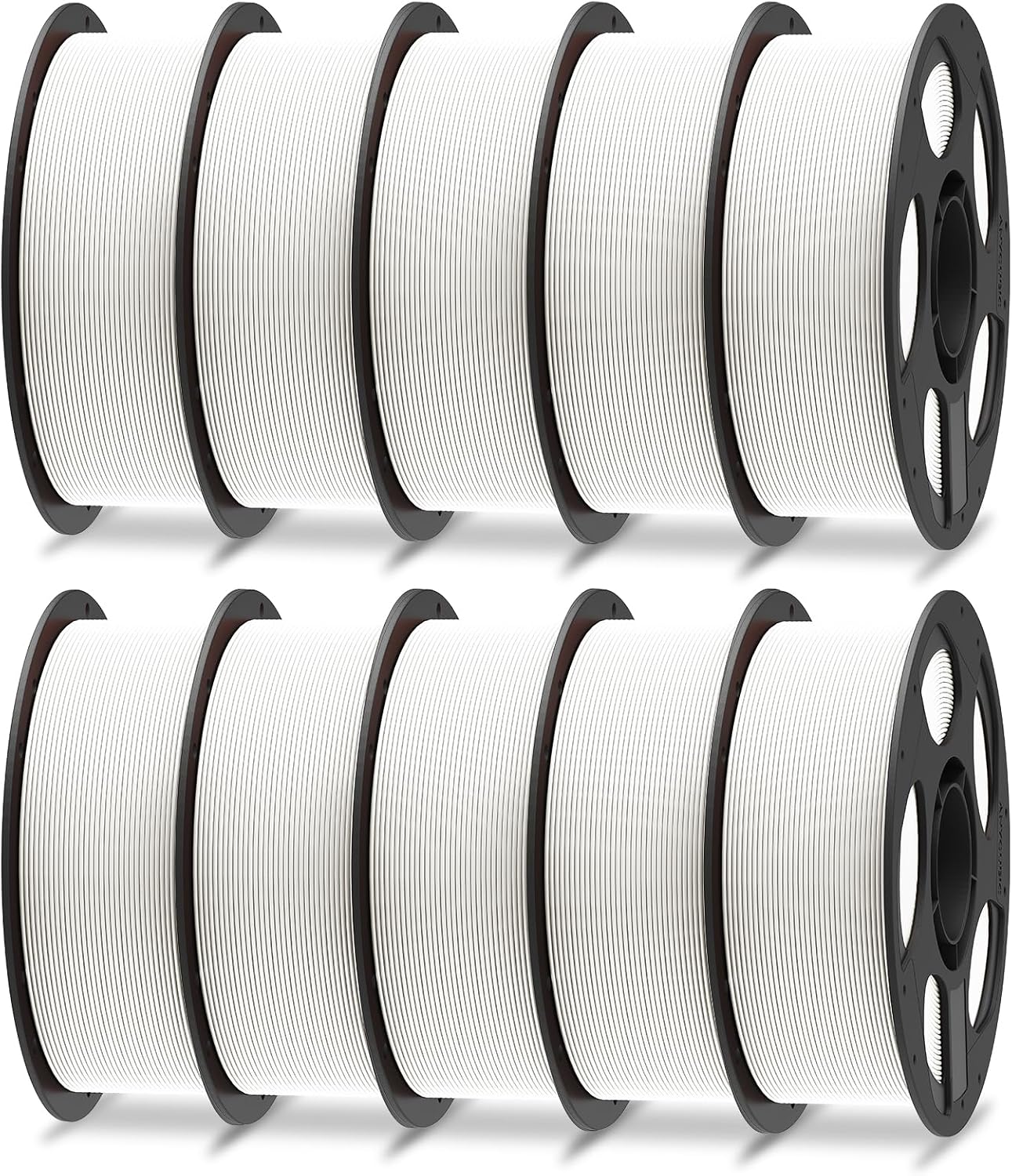 Detalle de ANYCUBIC PLA+ 1.75mm 3D Printer Filament (10x Bright White) for FDM Printing