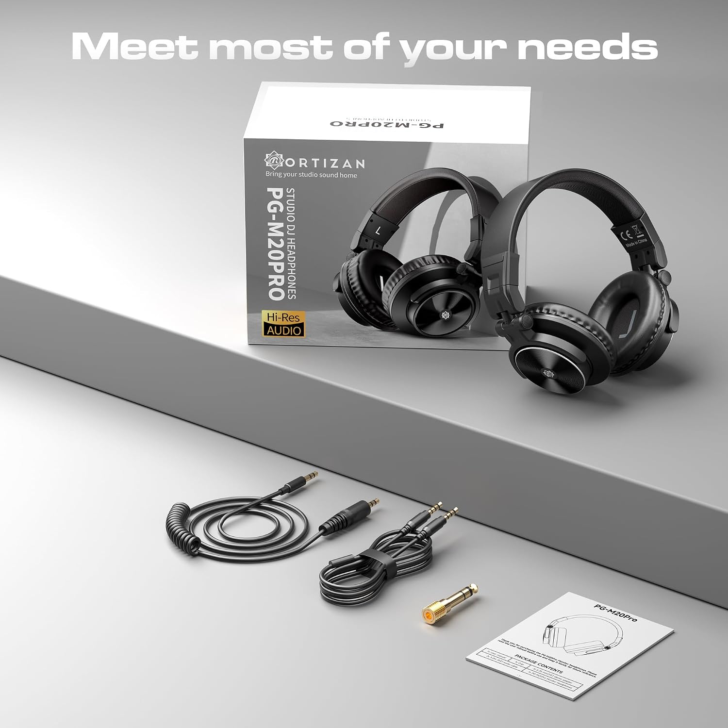 Thumbnail 5 de Ortizan Studio-Kopfhörer mit Kabel – Over-Ear, 50 mm Treiber, 3,5/6,35 mm Anschluss