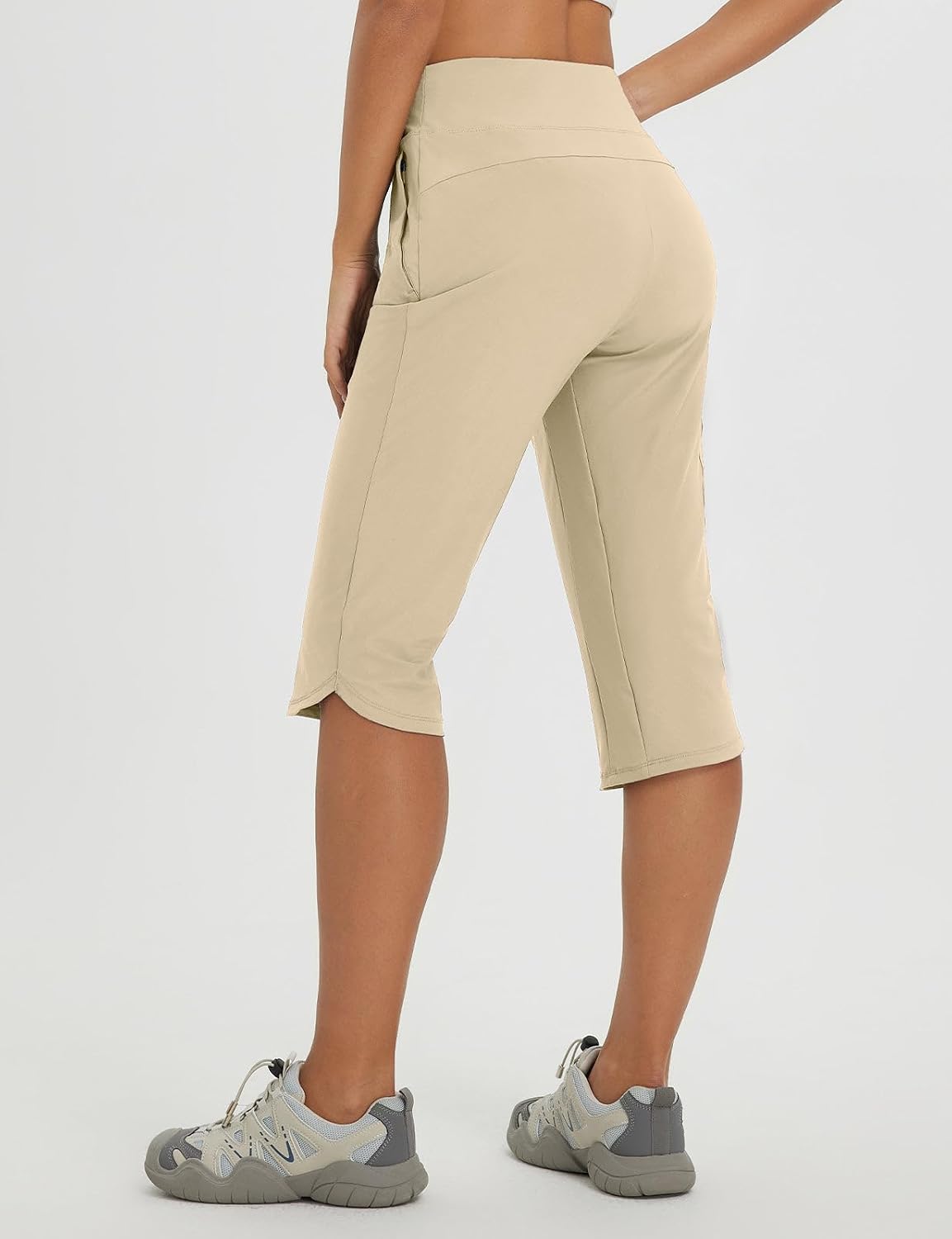 Detalle de baleaf Women's Cropped Hiking Trousers: Lightweight Quick-Dry Cargo Capris