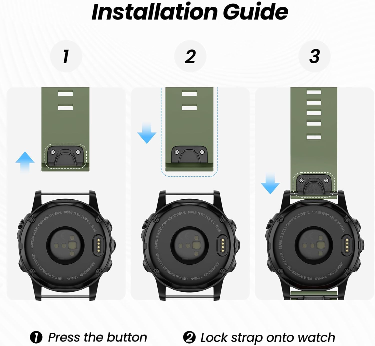 Thumbnail 4 de Tuocal 22mm QuickFit Strap for Garmin Fenix 8
