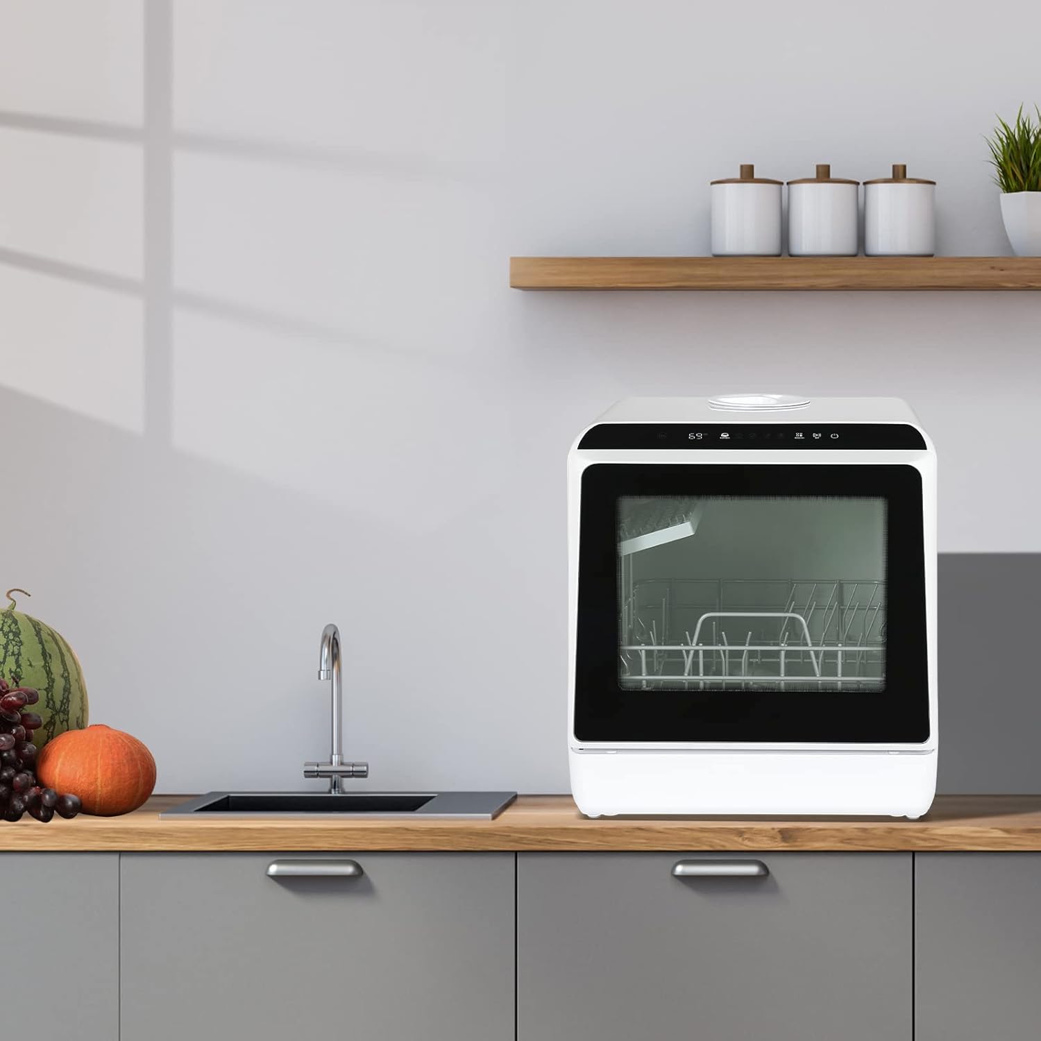 Thumbnail 1 de Fullwatt Mini Geschirrspüler für 3 Gedecke (freistehend) – 5 l, 5+1 Programme mit Touch Control