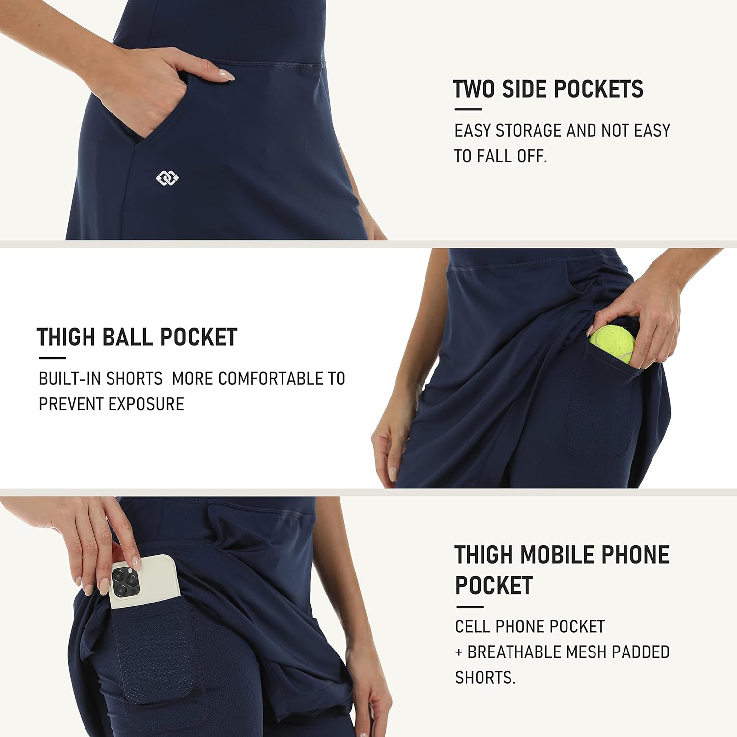 Thumbnail 4 de MoFiz Women's 20" Knee-Length Golf Skort with 4 Pockets