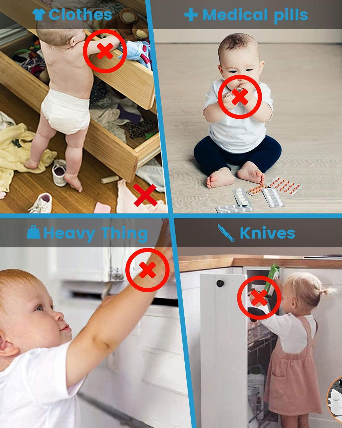 Thumbnail 5 de Trongle child locks 8-pack magnetic