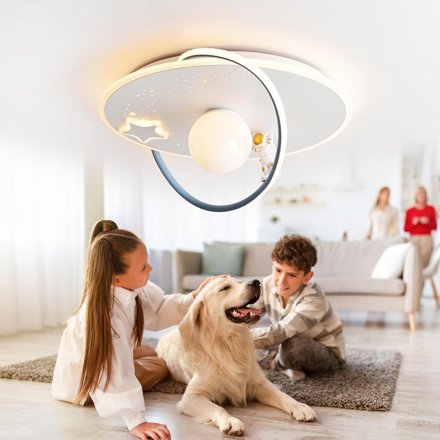 Thumbnail 1 de AHXIAOZN Plafoniera Cameretta Bambini Dimmerabile con Telecomando – LED Astronauta