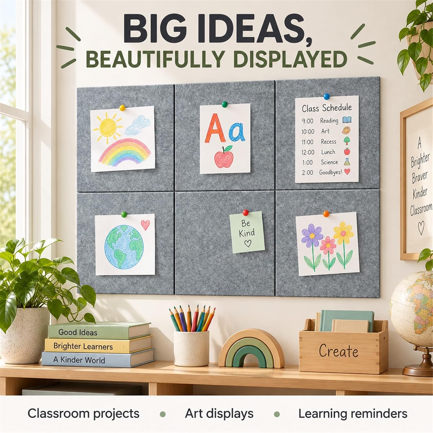 Detalle 2 de Felt Bulletin Board, 6-Pack
