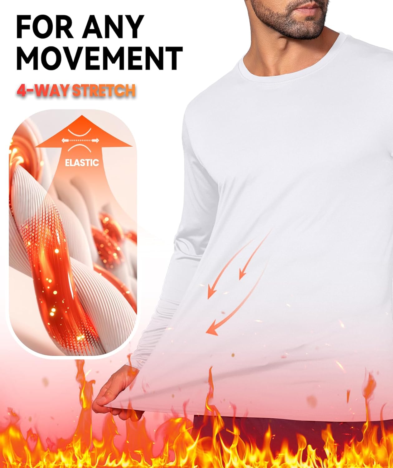 Thumbnail 4 de Boyzn Men's Performance Long Sleeve T-Shirts (1, 3, or 5 Pack) with UPF 50+ and Moisture-Wicking Fabric
