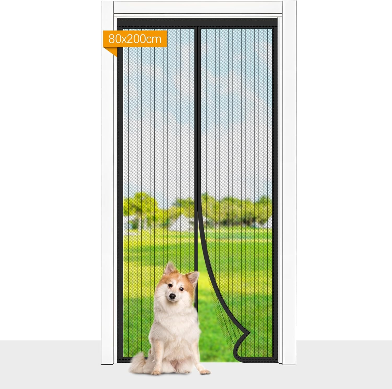 Detalle de Cloudgree Magnetic Fly Screen Door (80x200cm) with Powerful Magnets & Full Frame Hook&Loop