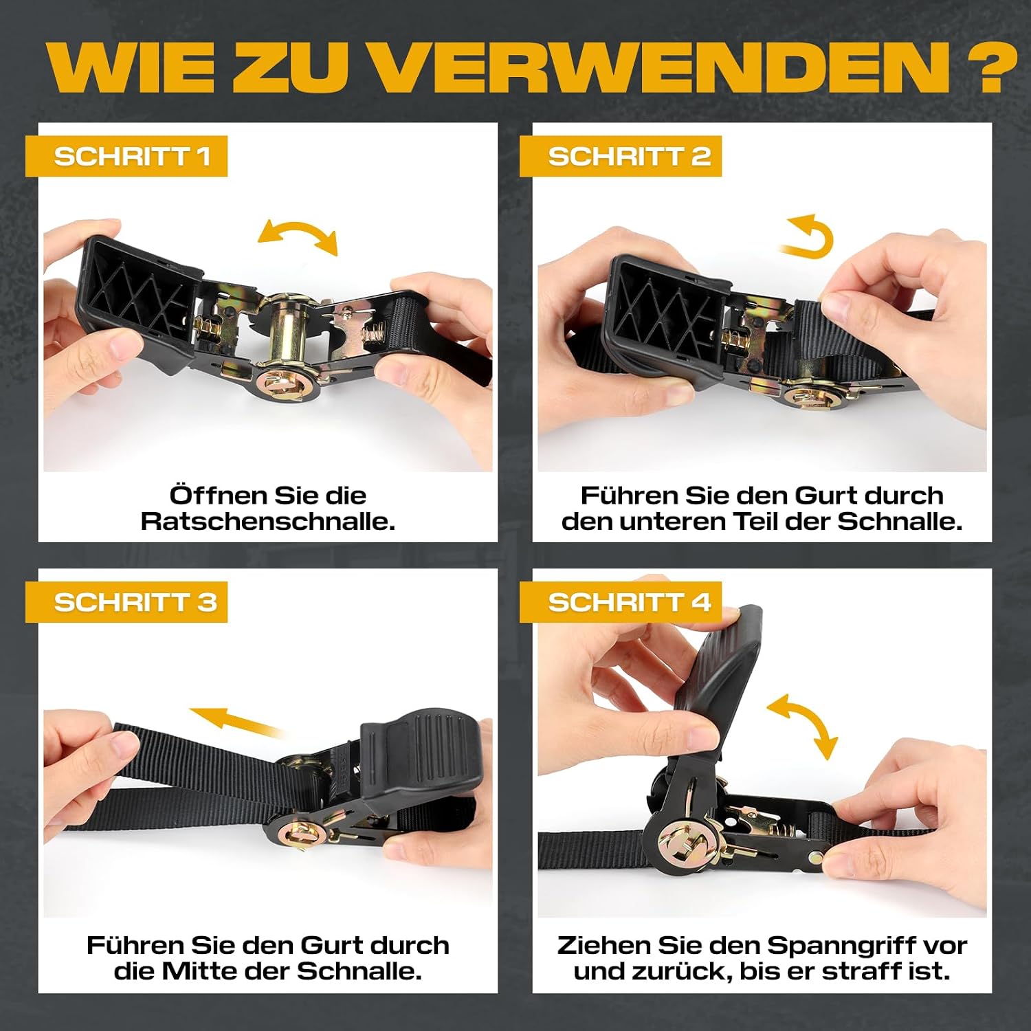 Thumbnail 4 de IAZZCO Spanngurte mit Ratsche 6 m 25 mm