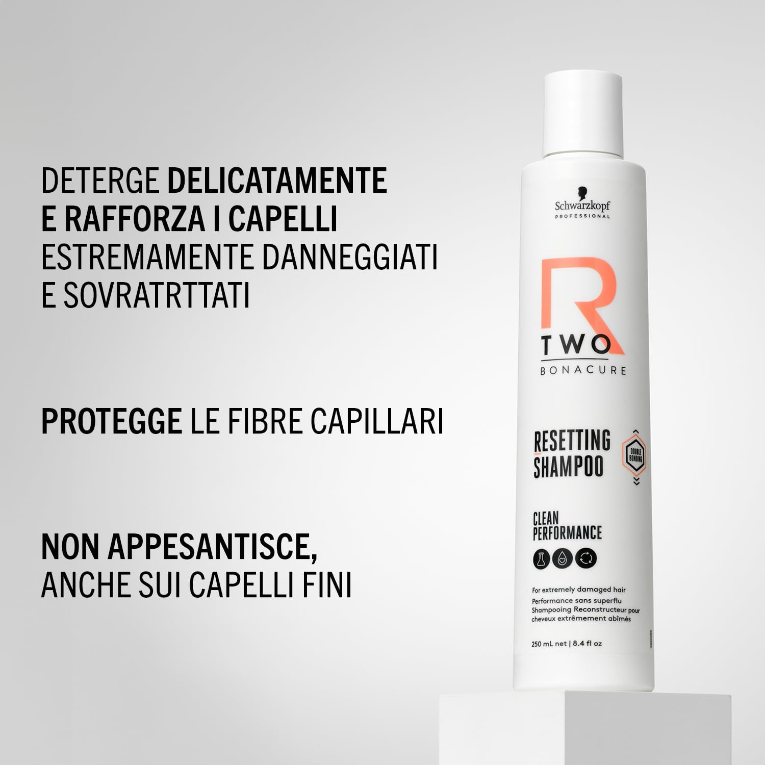 Thumbnail 2 de Schwarzkopf Professional Bonacure R-Two Resetting Shampoo rigenerante per capelli stressati, senza solfati e siliconi (250 ml)