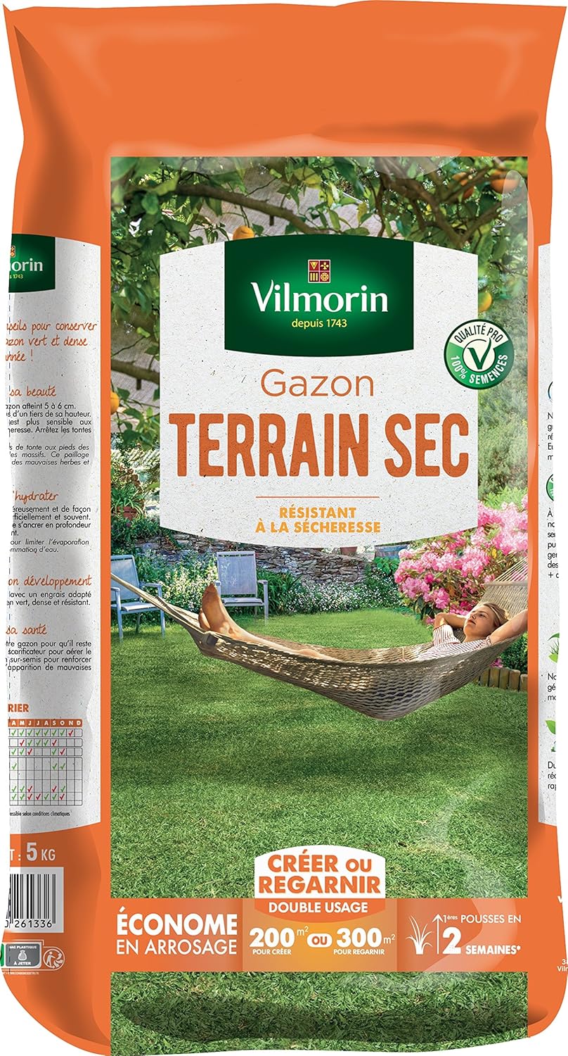 Thumbnail 3 de Gazon Terrain Sec Vert 10 kg – Vilmorin 4460517
