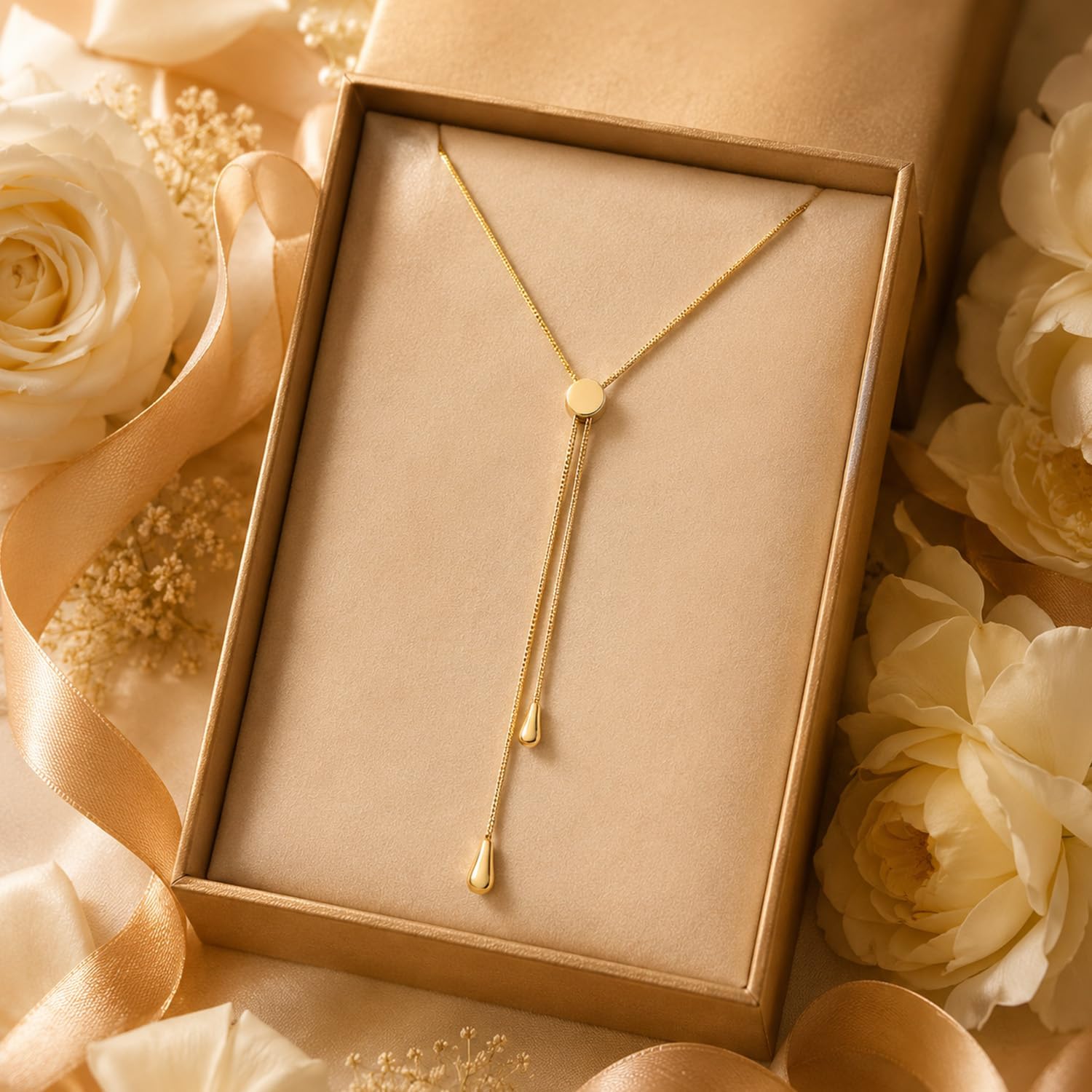 Thumbnail 6 de Patwes Lariat Necklace 14K Gold Plated