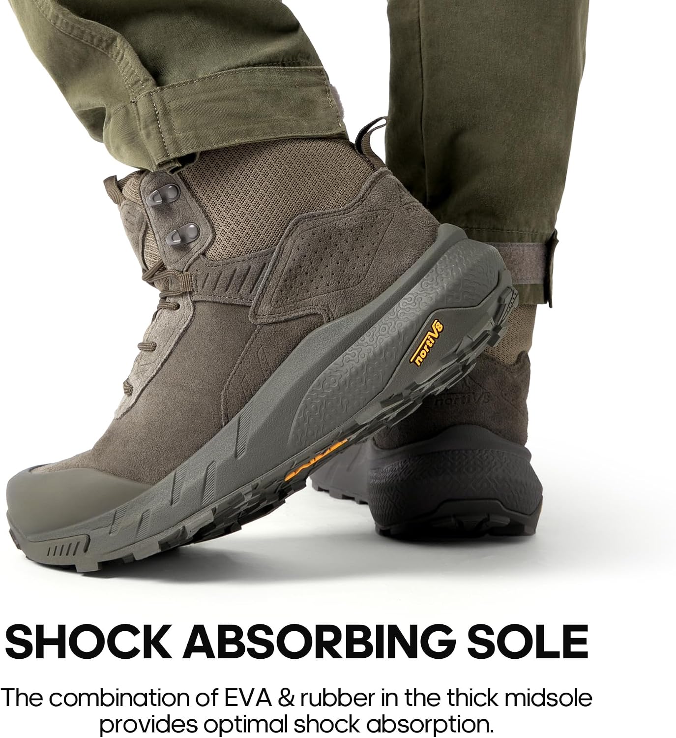 Thumbnail 3 de NORTIV 8 Men's Waterproof Military Tactical Work Boots — Leather, Non-Slip & Lightweight