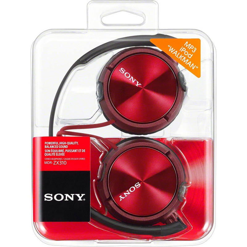 Detalle 2 de Sony MDR-ZX310 Auricular Rojo: plegables, ligeros y aptos para viajes