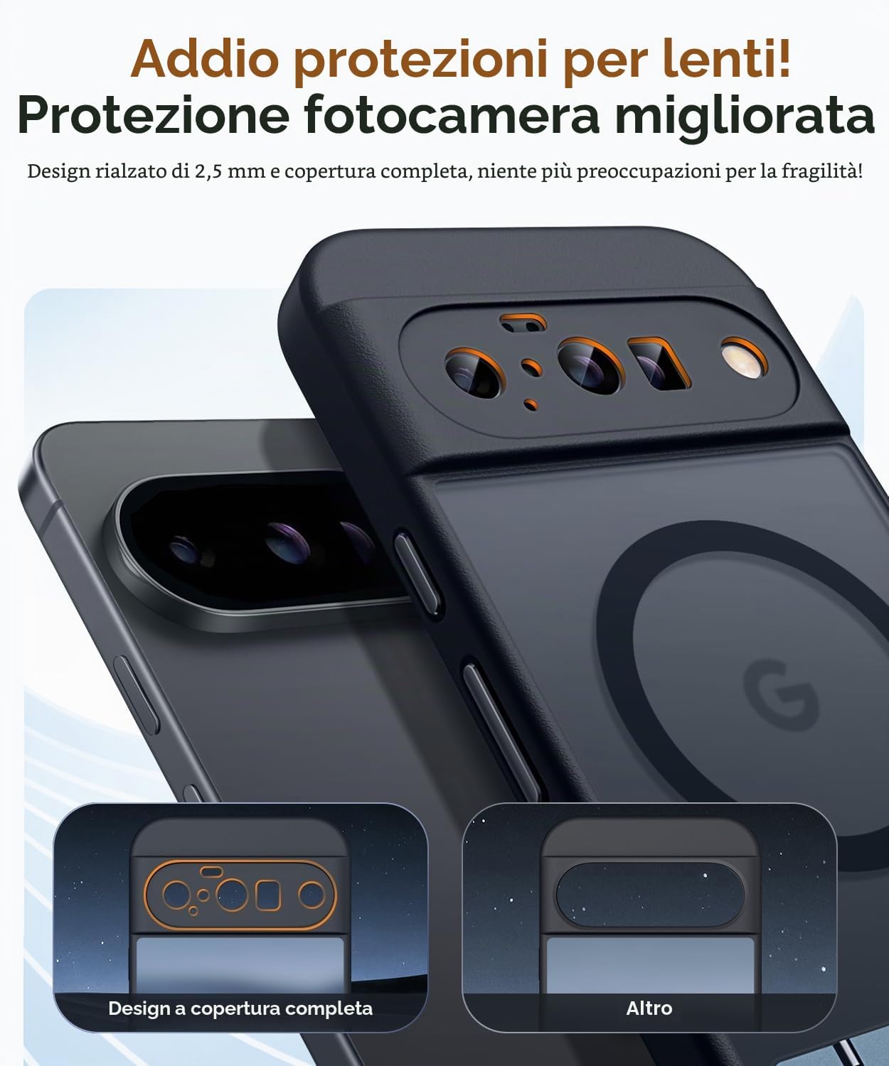 Thumbnail 3 de CANSHN Cover magnetica per Google Pixel 10 con cavalletto – protezione fotocamera a copertura totale, design opaco