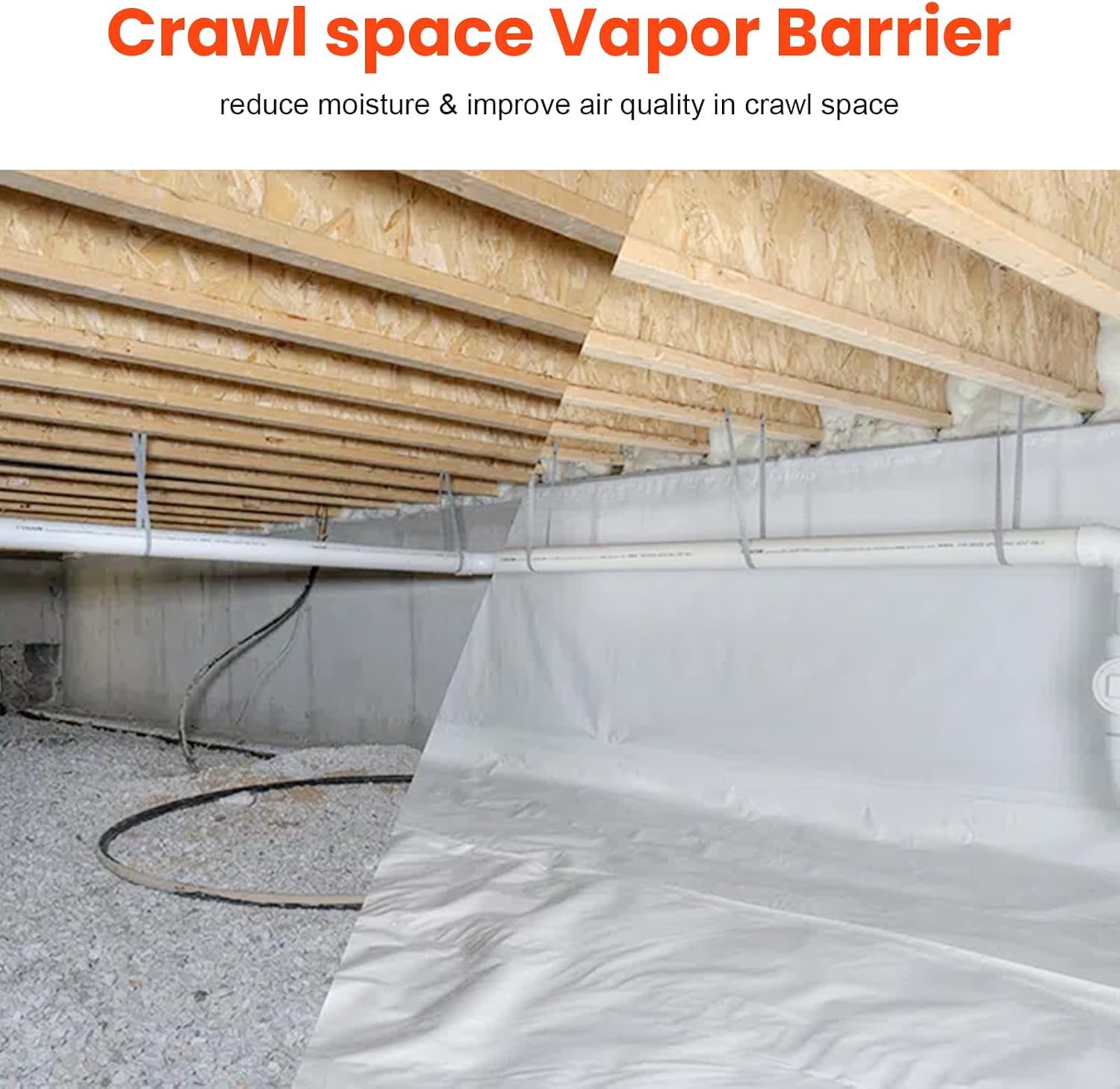 Thumbnail 6 de ABESTORM Crawl Space Vapor Barrier 12 Mil