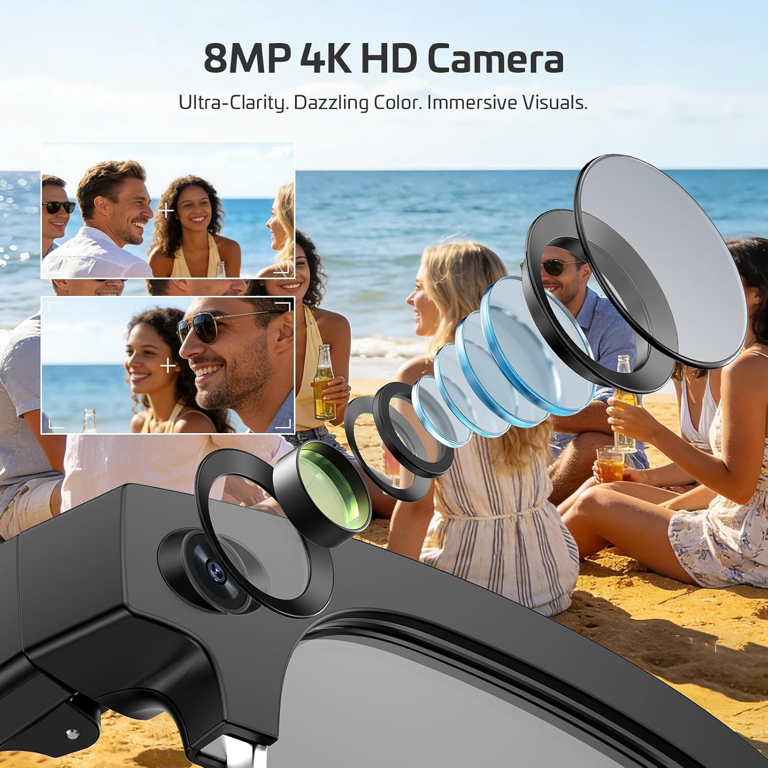 Detalle 2 de AI Smart Glasses 8MP Camera