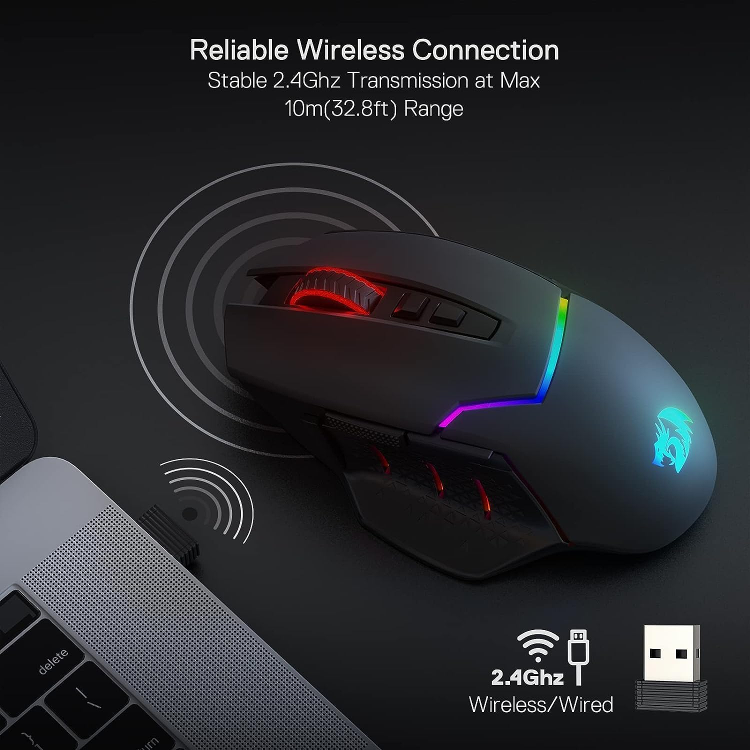 Detalle 2 de Redragon M690 PRO Wireless Gaming Mouse review