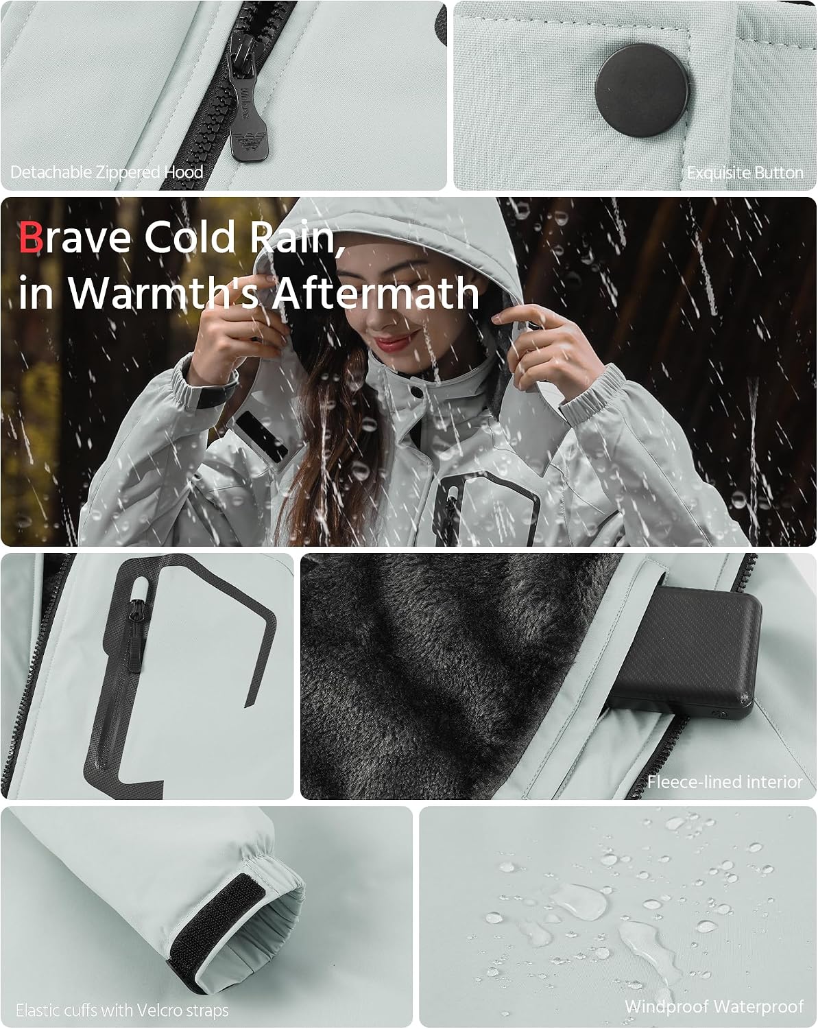 Thumbnail 5 de Wulcea Graphene Heated Jacket for Women, Fur-Lined with Adjustable Heat