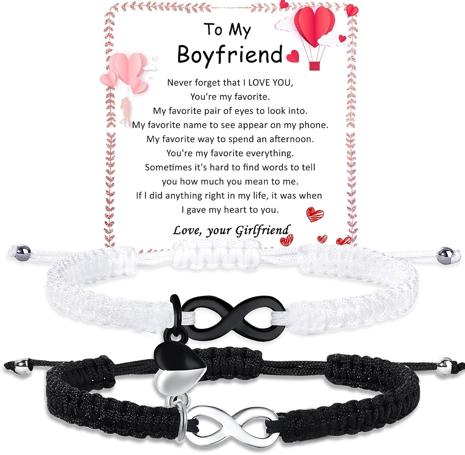 Thumbnail 6 de Valentines Day Matching Infinity Rope Bracelets for Couples