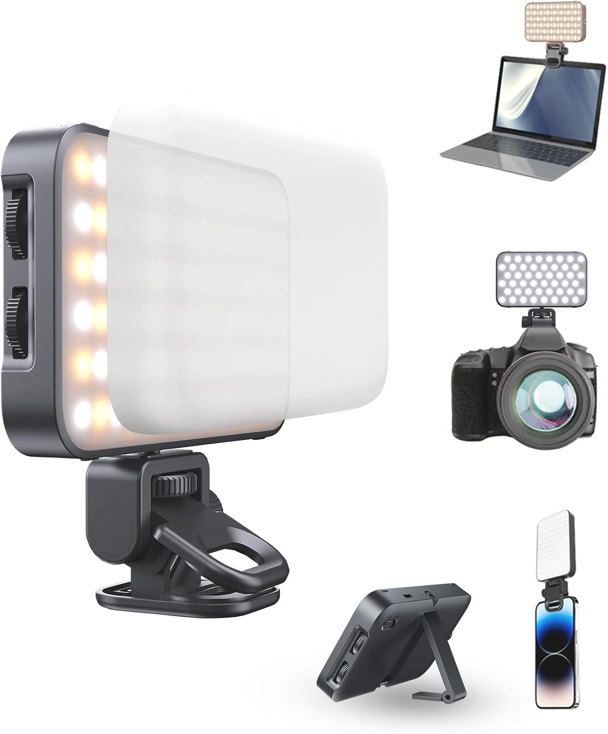 Detalle de TONEOF L01 ładowana lampa do selfie z dyfuzorem i regulacją światła