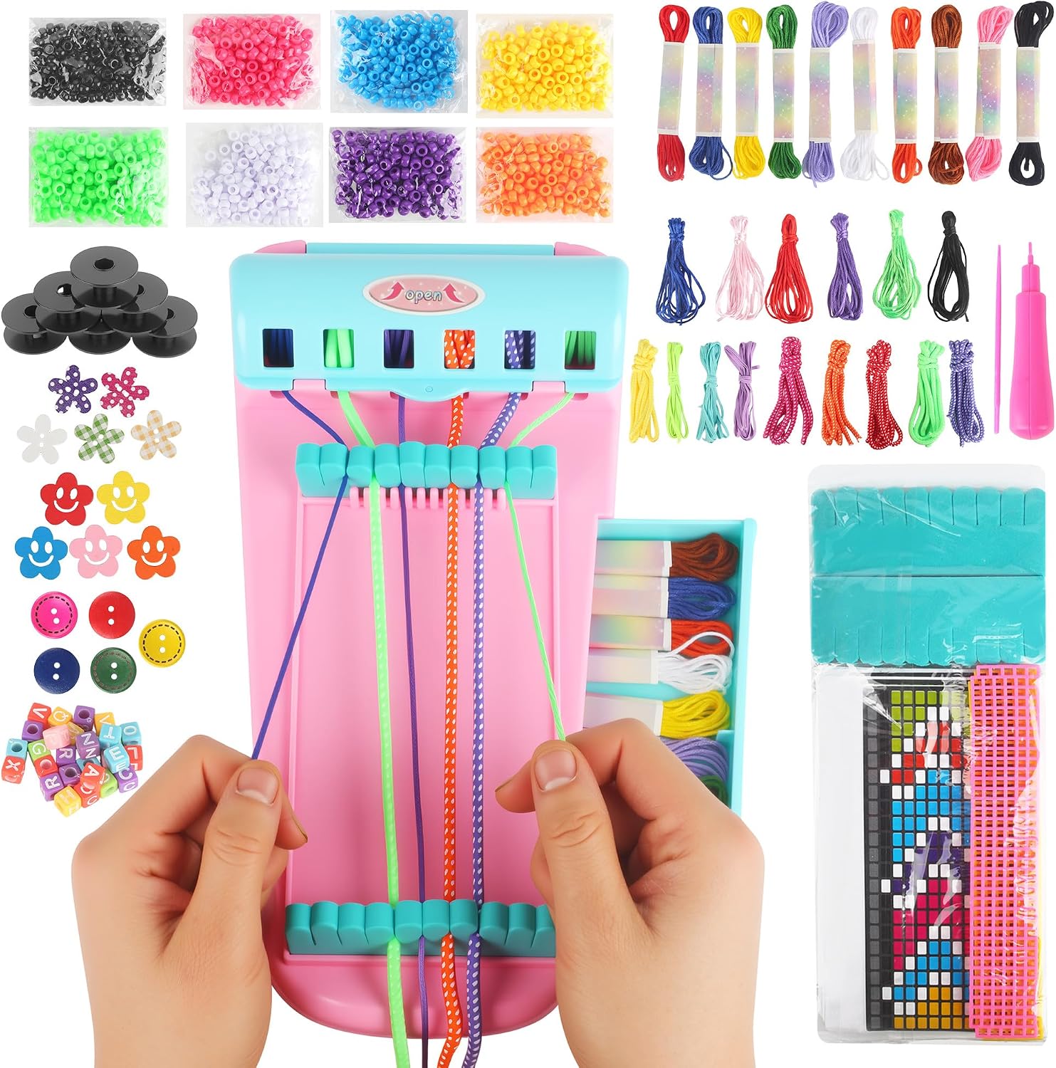 Detalle de Kit artigianale per braccialetti dell'amicizia 3 in 1 – creatività per bambini 6–12 anni