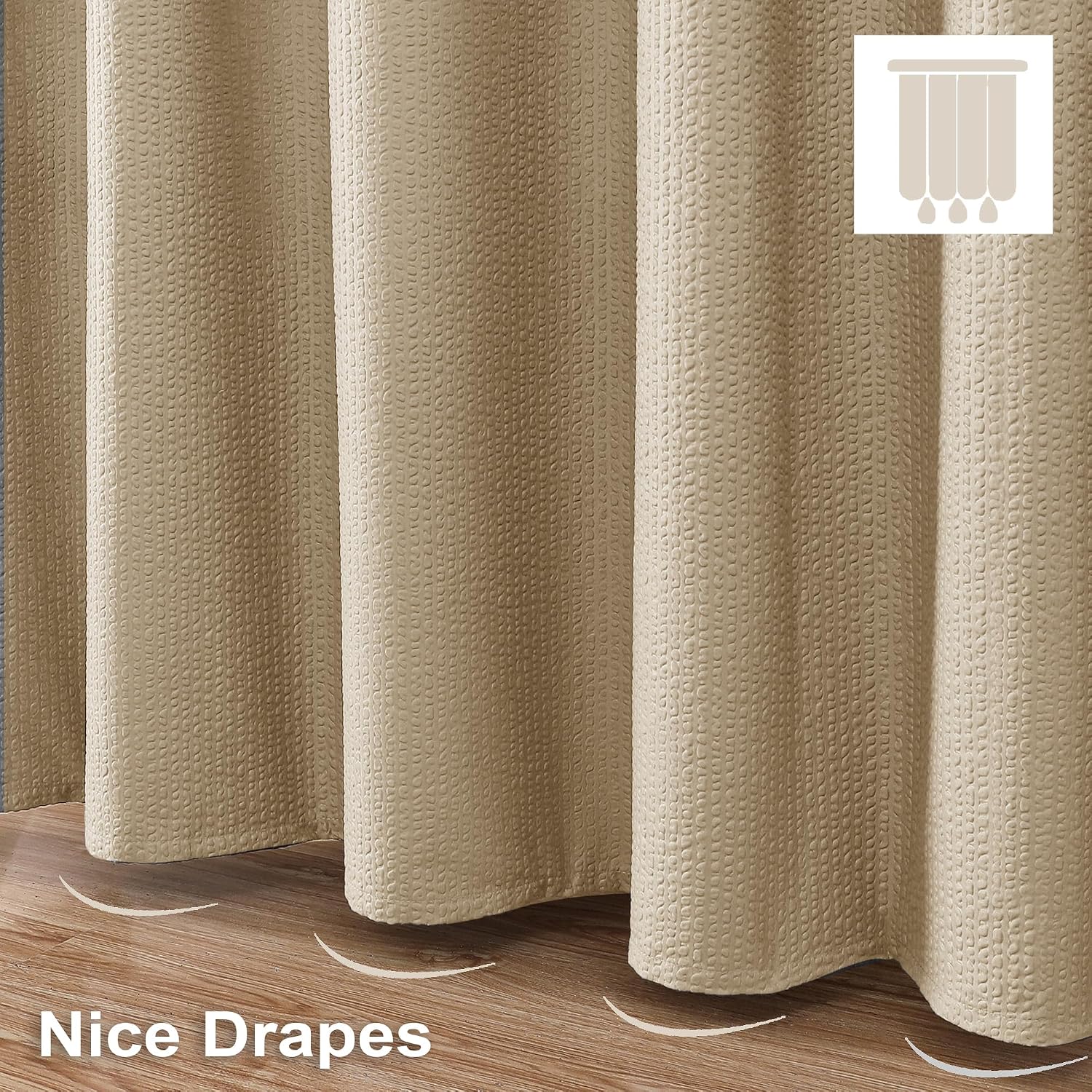 Thumbnail 6 de OVZME Shower Curtain, 100% Polyester