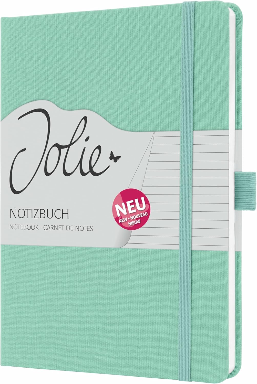 Thumbnail 4 de SIGEL JN398 Jolie Notizblock A6+ dotted (kariert), Hardcover grau/rosa – 79 Blatt mit Tasche & Gummiband