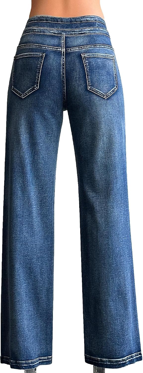 Detalle de roswear Wide Leg Jeans High Waisted
