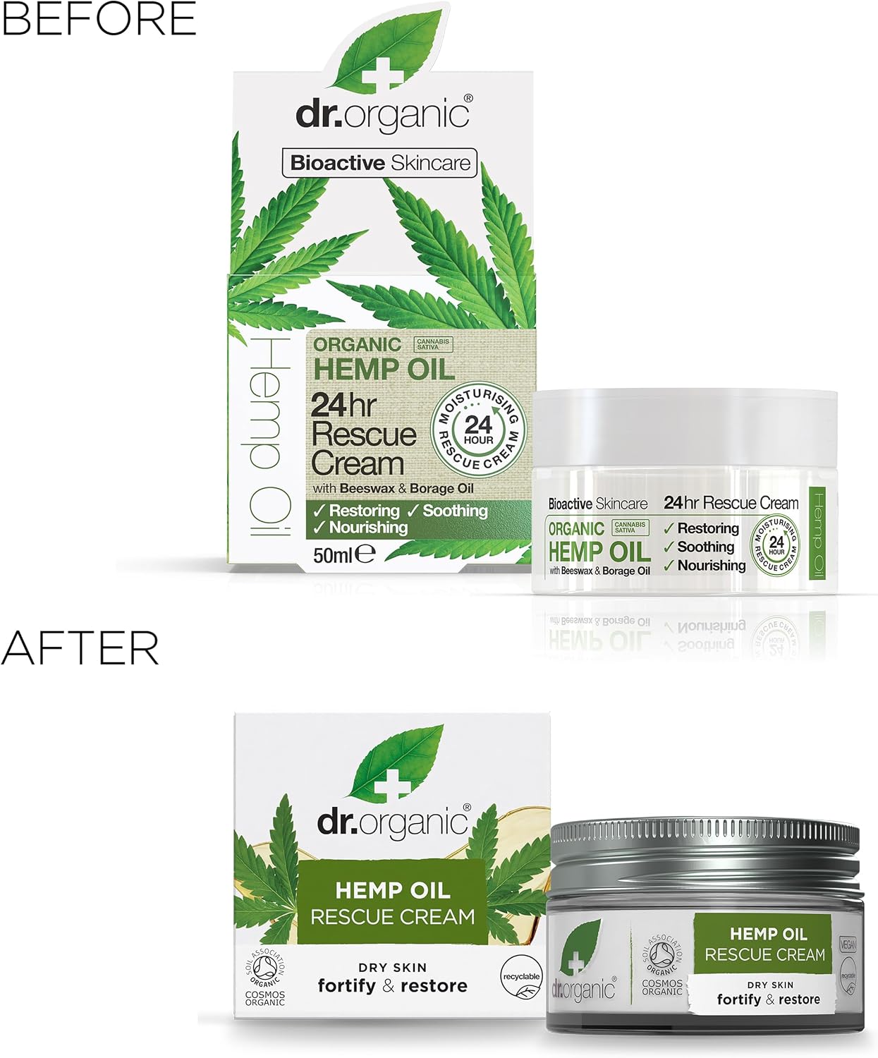 Thumbnail 6 de Crème visage chanvre 24H Dr. Organic 50 ml