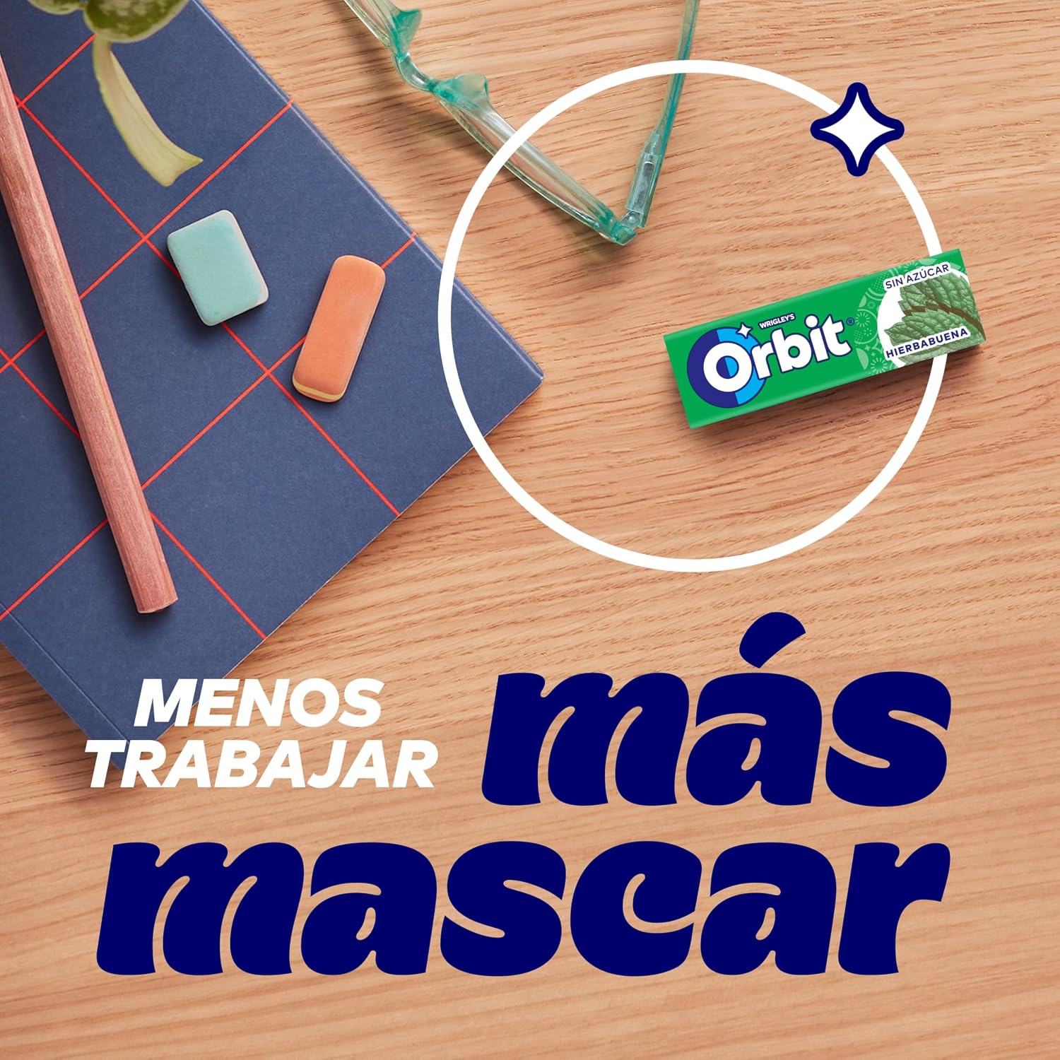 Detalle 2 de Orbit Chicles Hierbabuena 🍃 30 Unidades 420g