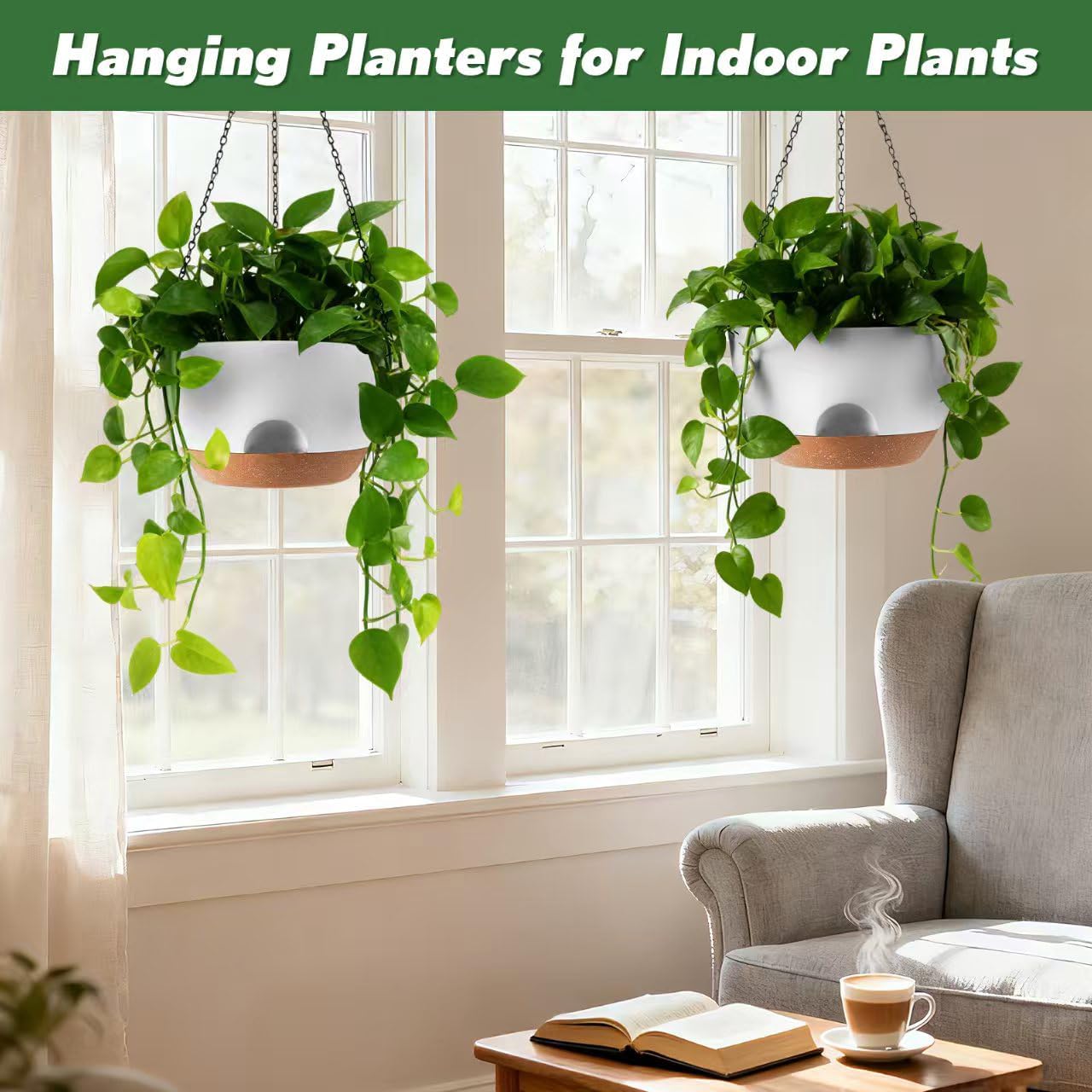 Detalle 2 de WUCEIAUU 8-Inch Hanging Planters