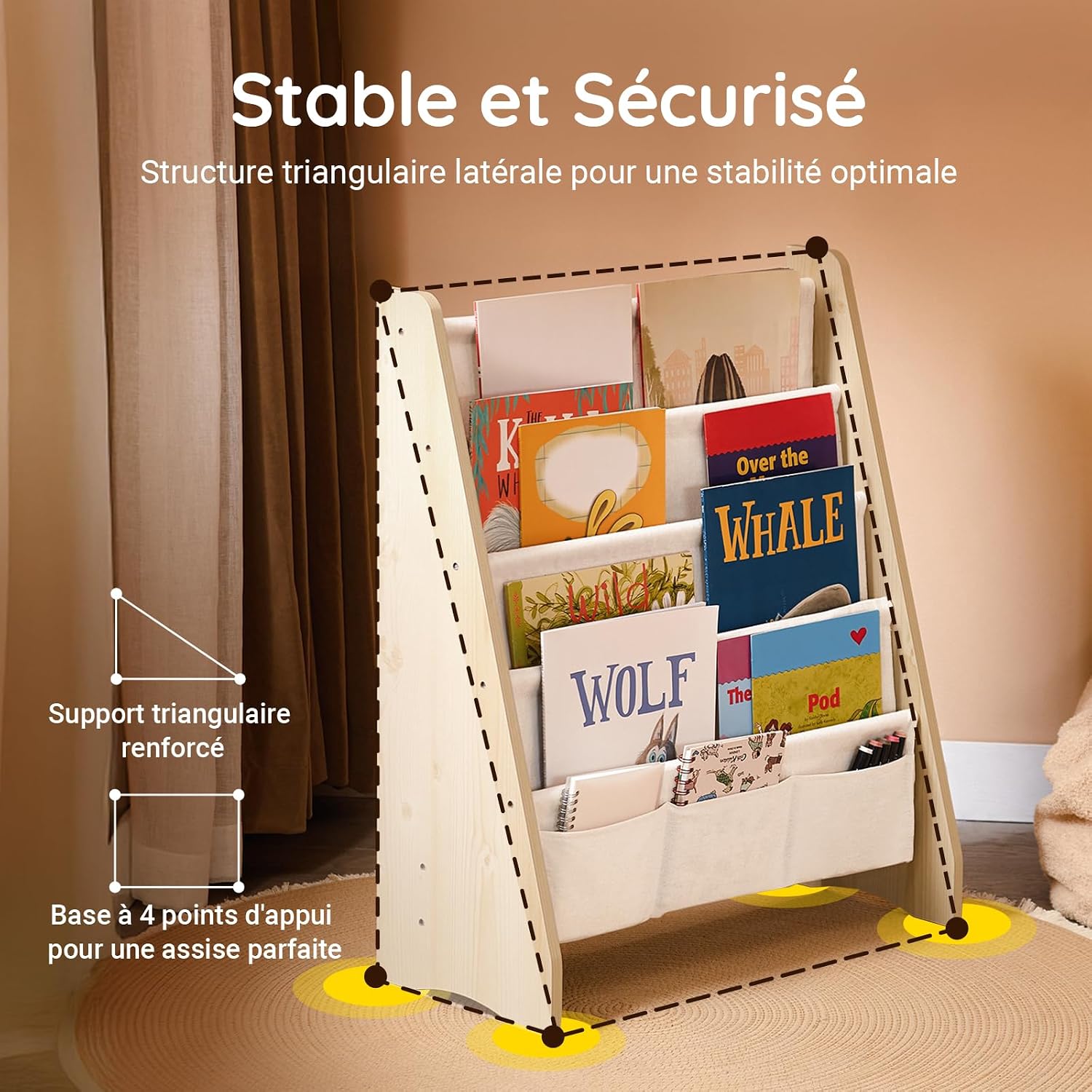 Thumbnail 4 de SoBuy KMB50-N Bibliothèque enfant 63x28x76 cm