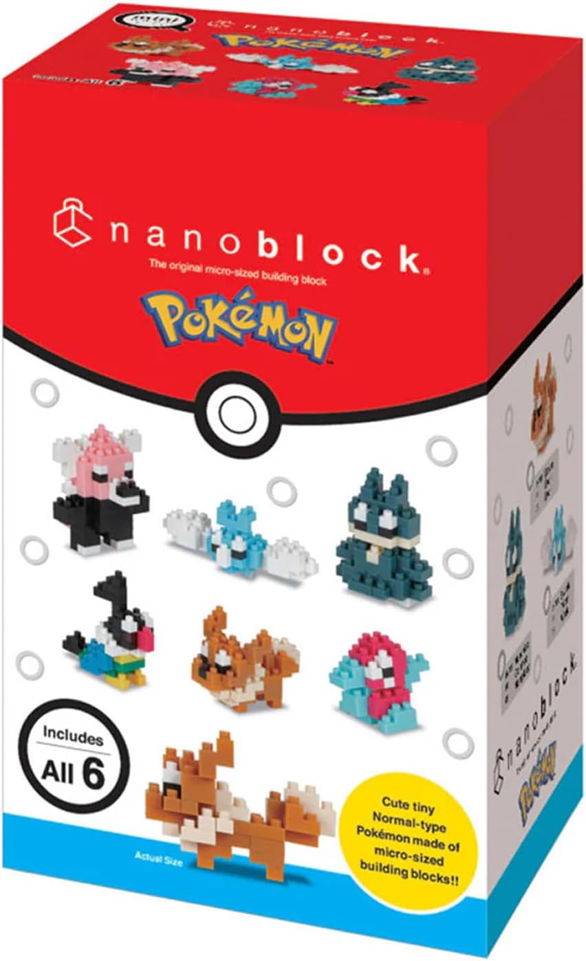 Thumbnail 5 de Bandai Nanoblock Pokémon Normal-Typ Pack NBPM14B – 6 Mini-Figuren zum Zusammenbauen