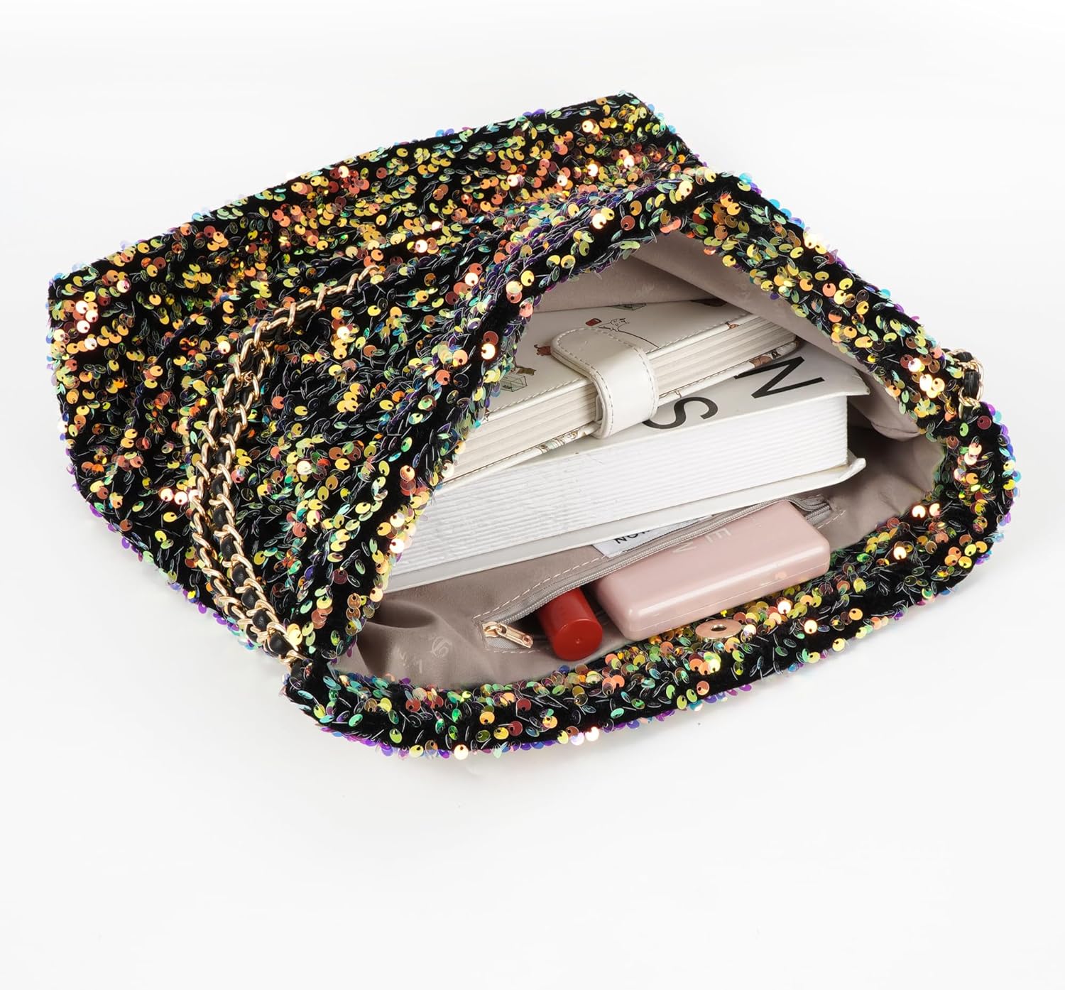 Thumbnail 3 de Meliyya Pailletten Shopper Tote Bag – Schultertasche mit Magnetverschluss für Alltag, Party & College