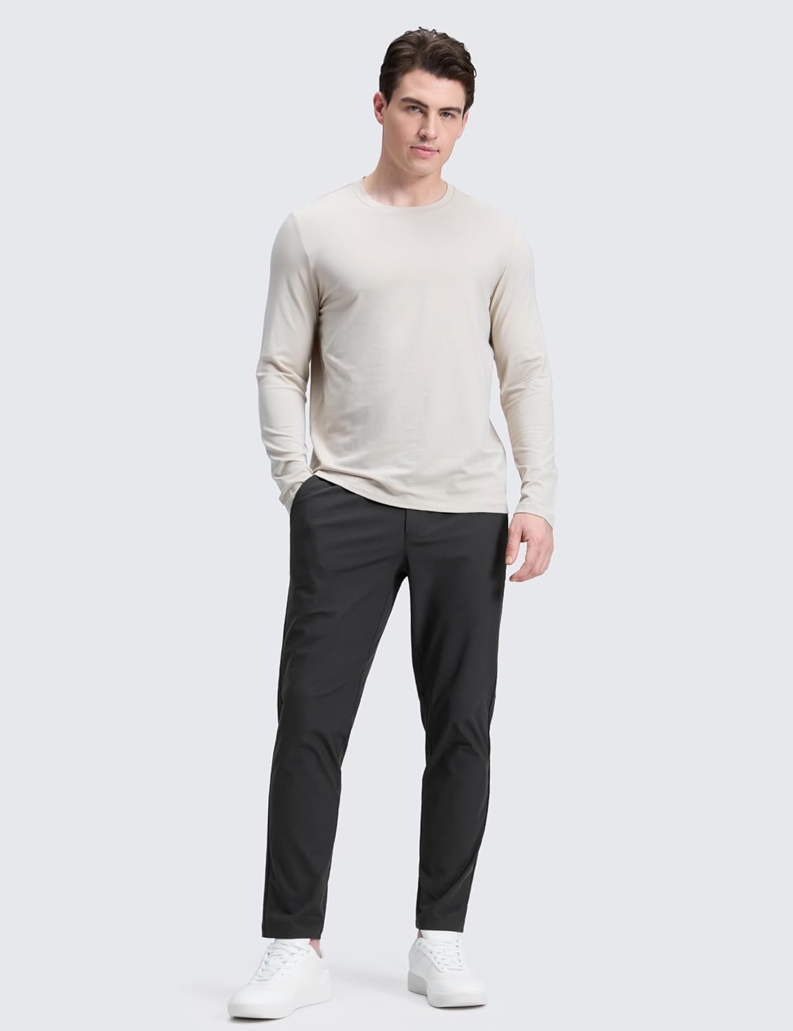 Detalle de Pantalon de golf extensible CRZ YOGA pour homme, coupe ajustée (entrejambe 71/76/81/86 cm)
