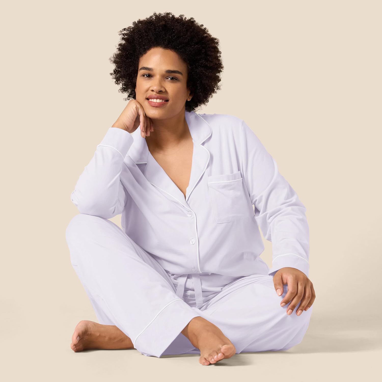 Thumbnail 6 de Amazon Essentials Women's Cotton Modal Long-Sleeve Shirt and Full-Length Bottom Pyjama Set