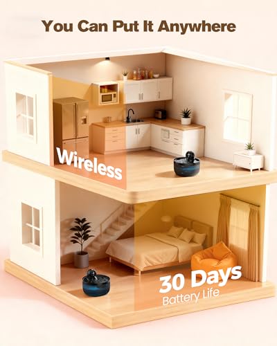 Detalle 2 de GOOIFUN Fontaine à Eau pour Chat sans Fil 2,6 L – Distributeur silencieux et rechargeable