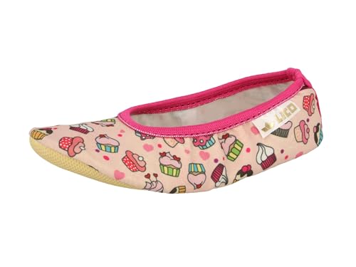 Detalle de Lico Unisex Kinder G1 Gymnastikschuhe Rosa Pink, Gr. 32 EU – Rutschfeste Sohle, Flexibel, Komfortabel