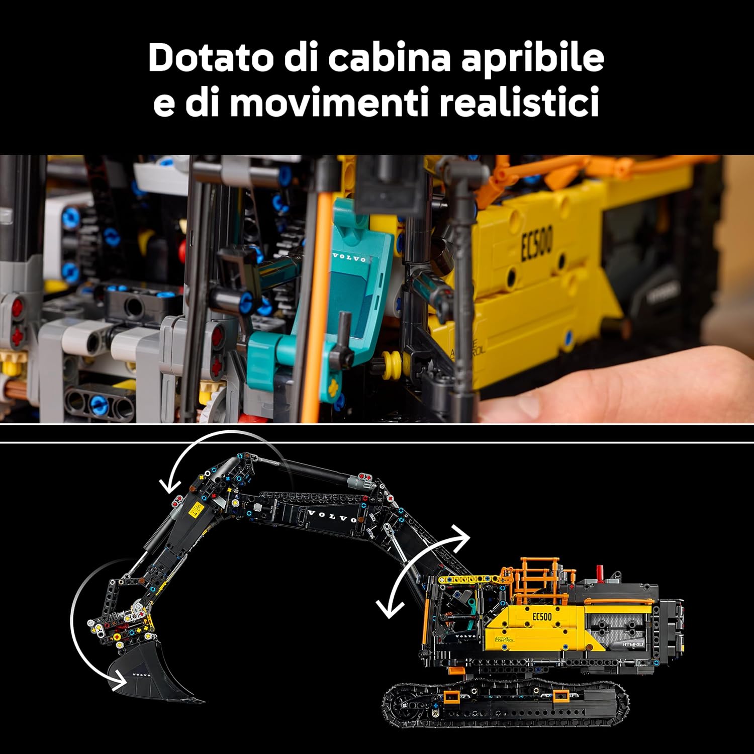 Detalle de LEGO Technic Escavatore EC500 Hybrid 42215 🧱