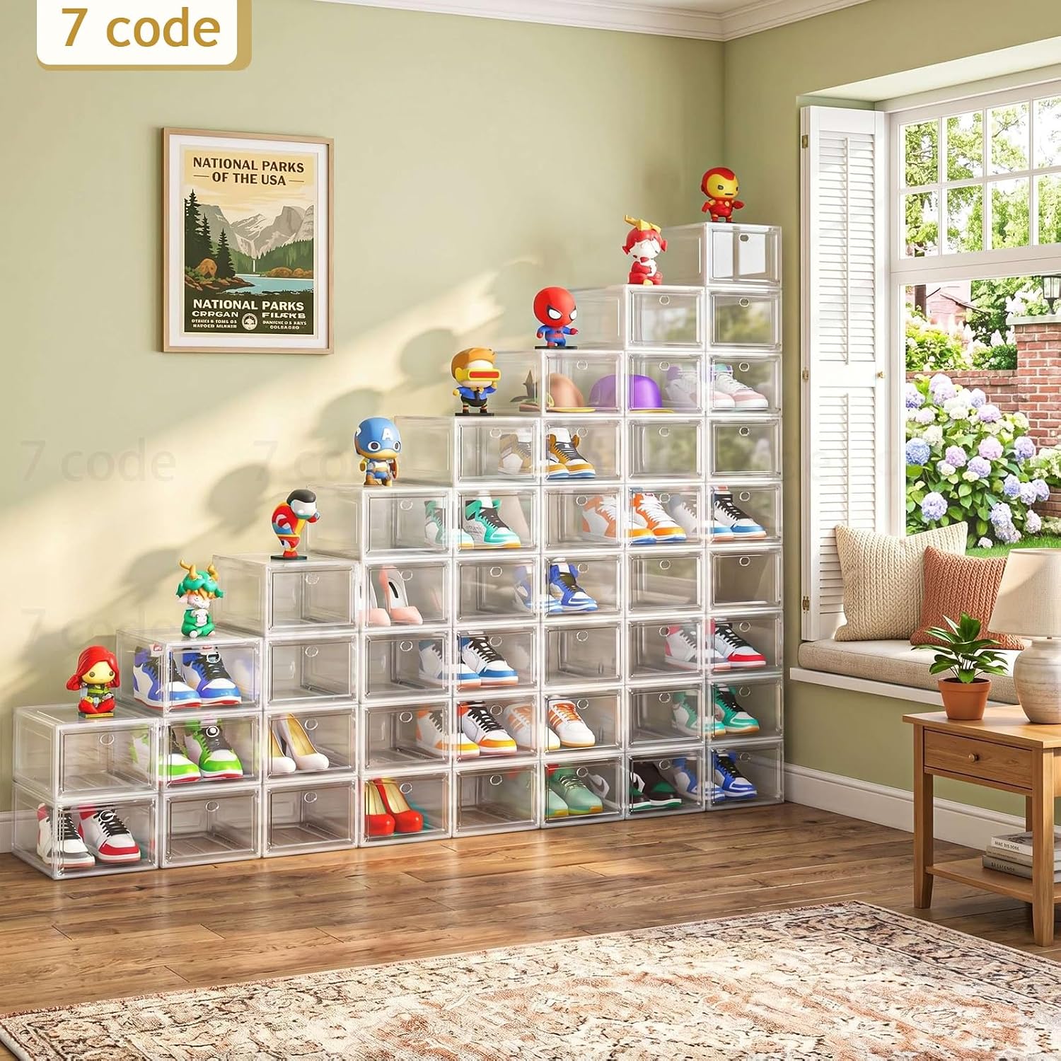 Thumbnail 1 de Thickened Clear Shoe Storage Organizer 6-Pack 👞