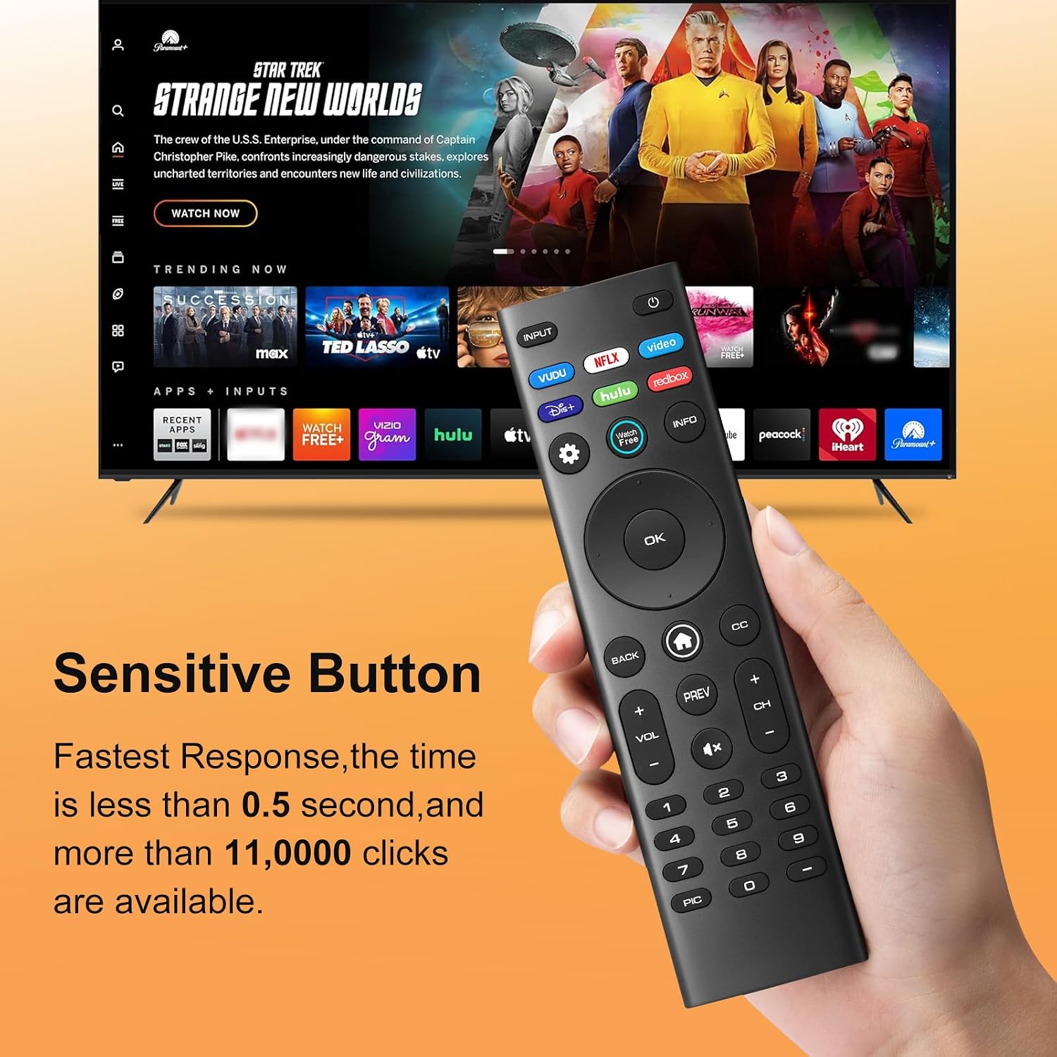 Detalle 1 de LOUTOC XRT140 Replacement Remote for VIZIO TVs with Infrared and 6 Shortcuts