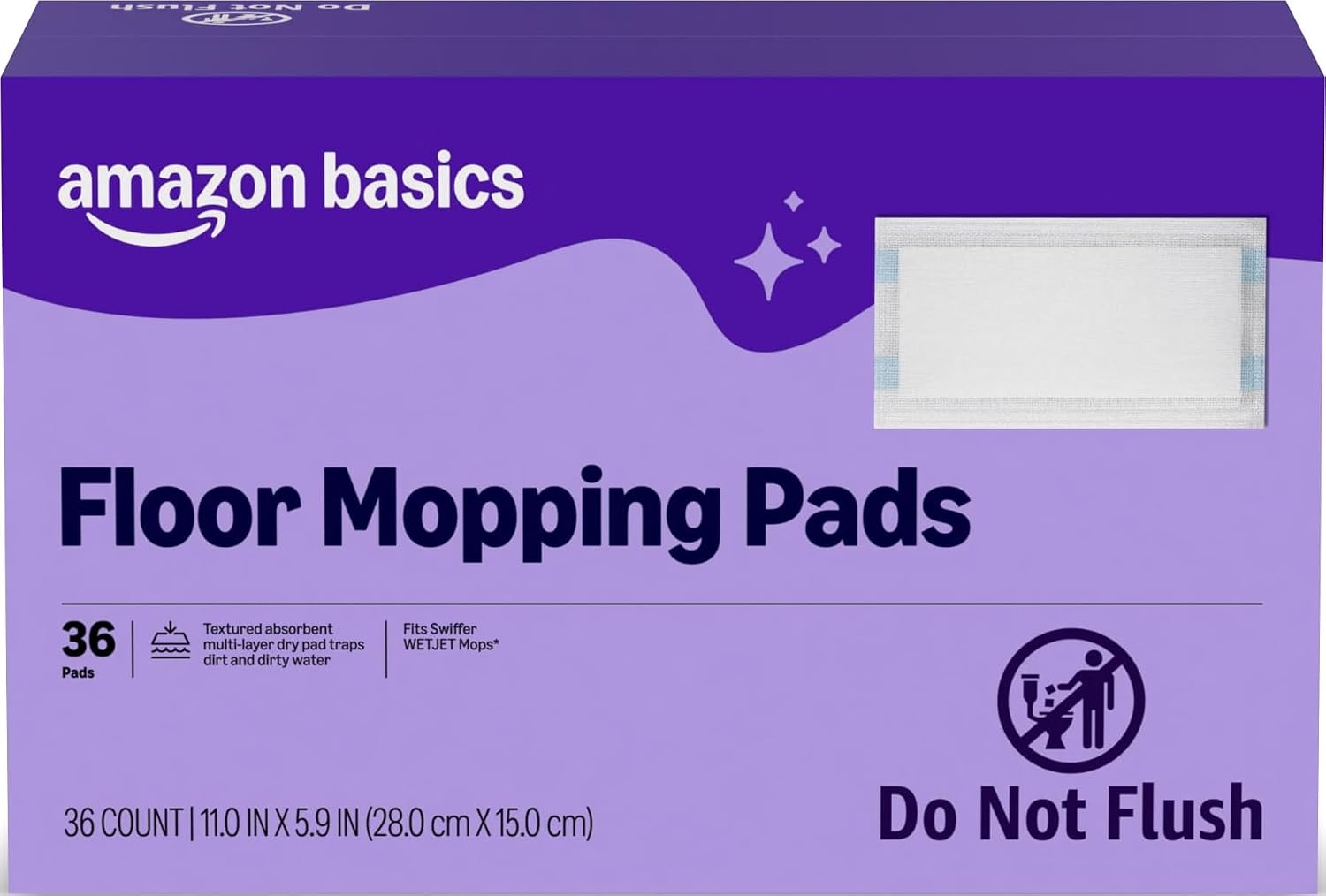 Detalle de Amazon Basics Floor Mopping Pads 36 pack 🧹