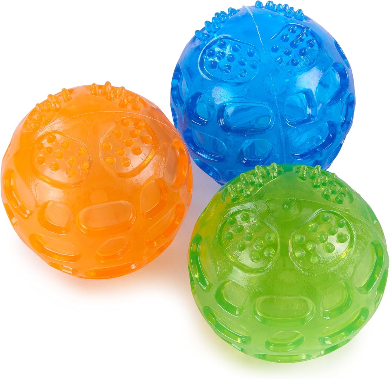 Detalle de PETTOM Quietschball Set 3er-Pack – Unzerstörbar, schwimmfähig, 7,5 cm