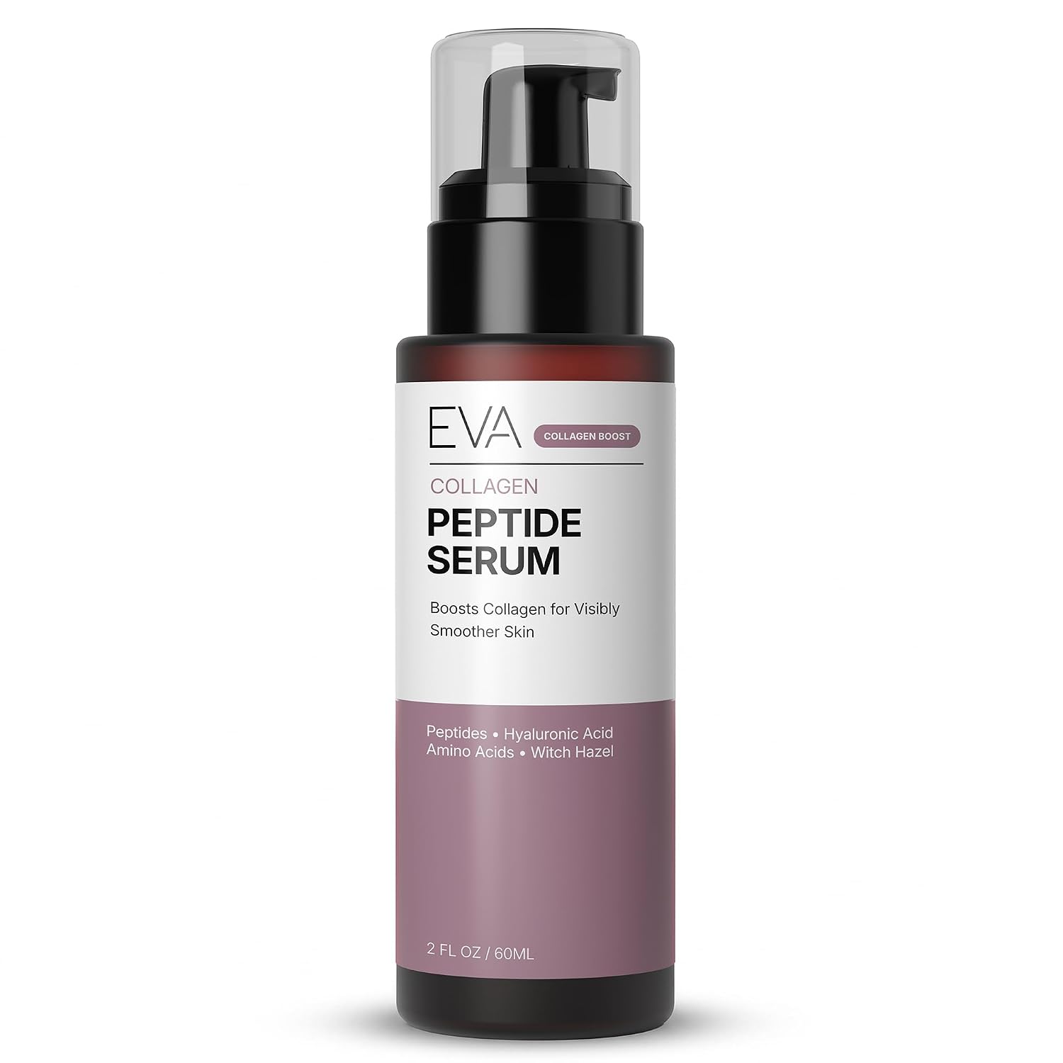 Detalle de Eva Naturals Multi Peptide Face Serum (Fragrance-Free) – Anti-Aging Collagen Peptides for Plump & Firm Skin, 2 oz