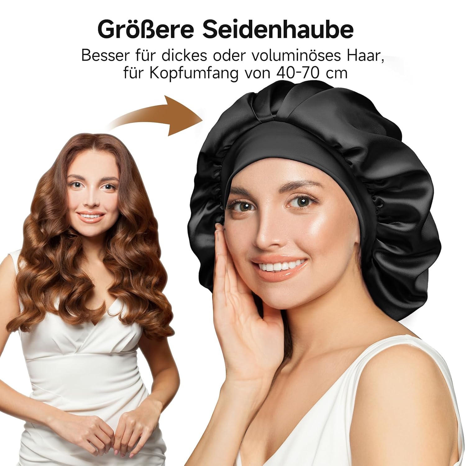 Detalle 1 de Umisleep Seiden Schlafhaube 22 Momme