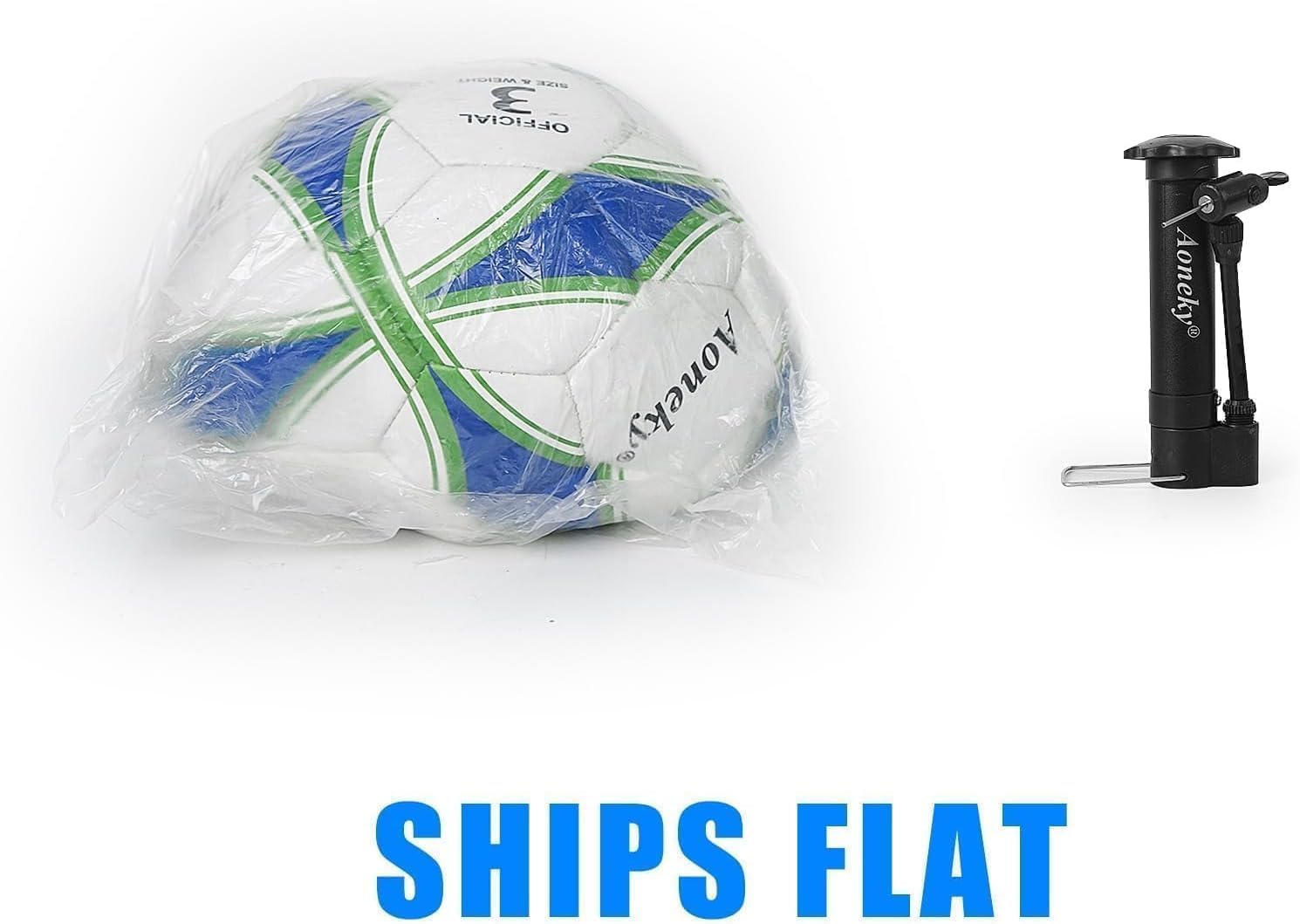 Detalle 2 de Aoneky soccer-ball Size 3 Soccer Ball with Pump, 7-Inch Synthetic