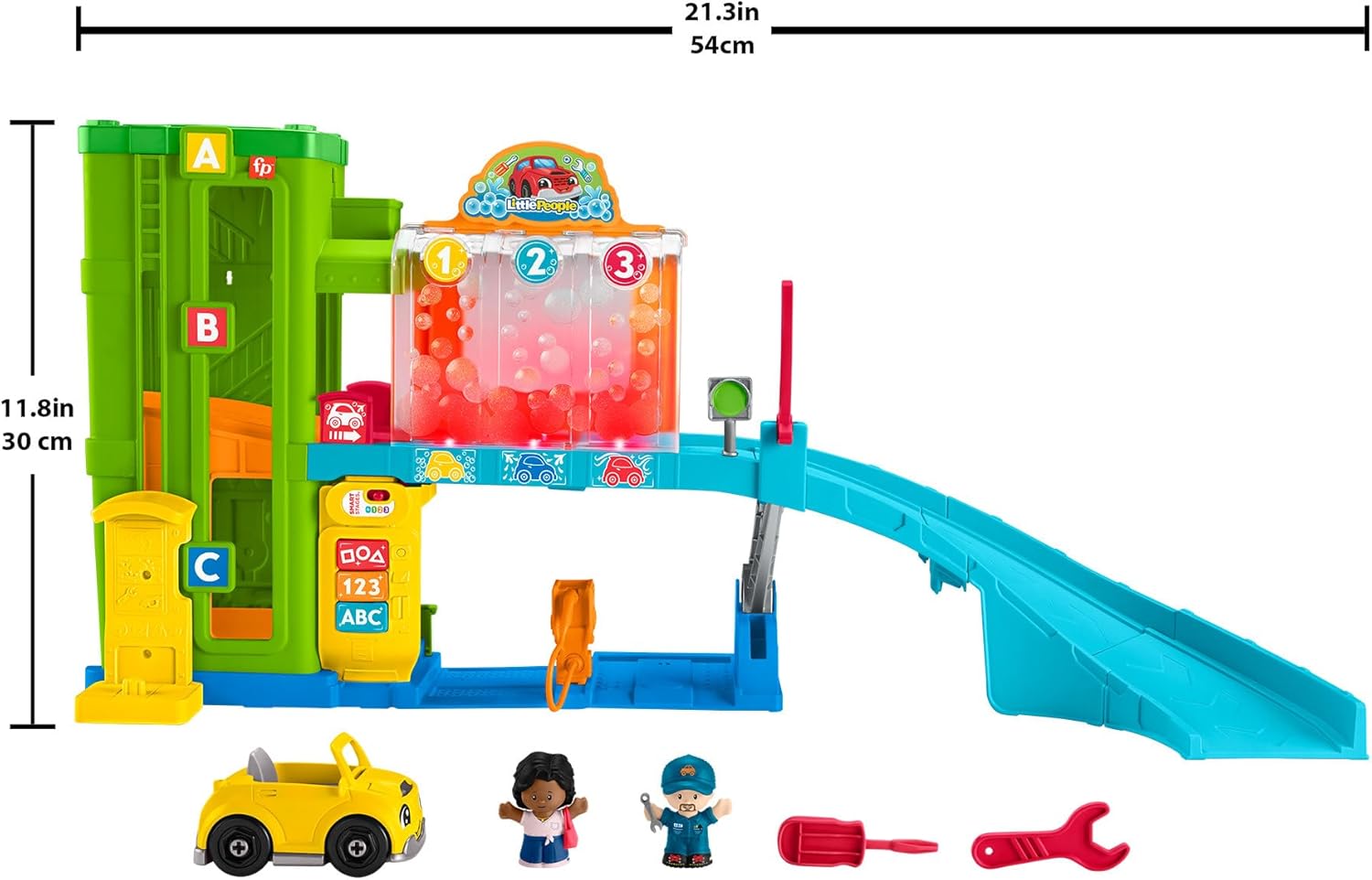 Thumbnail 2 de Fisher-Price Little People Car Garage With Smart Stages Content (HRB33) – Multi-colour UK English