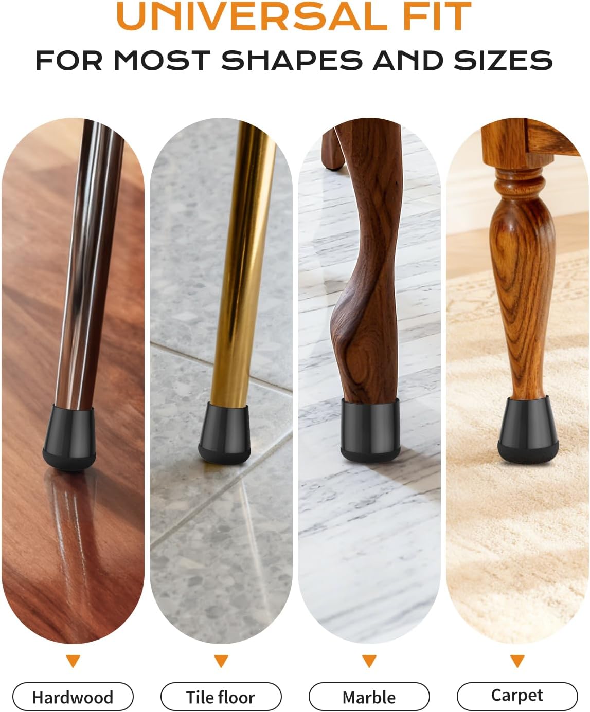 Thumbnail 4 de Yomanta Silicone Chair Leg Floor Protectors