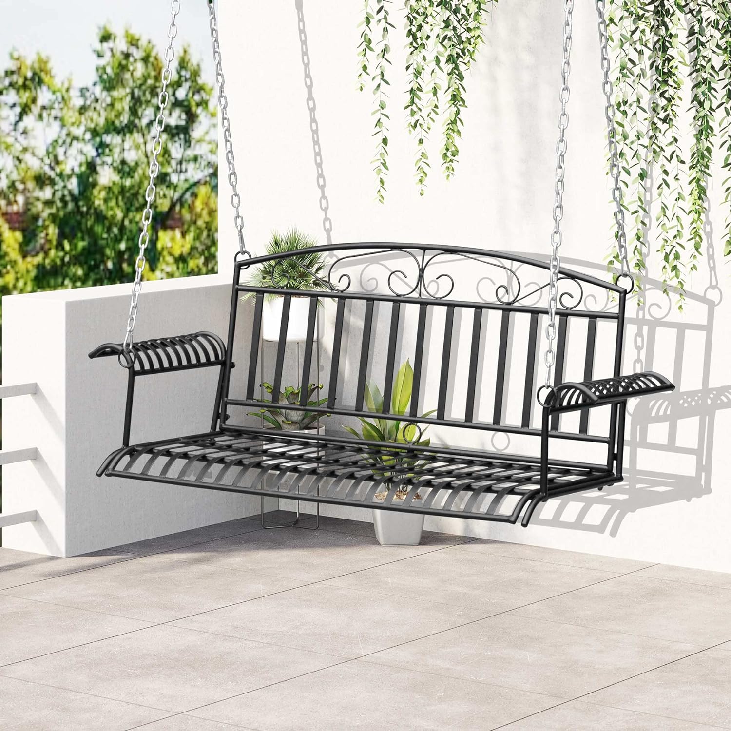 Detalle 2 de Outsunny Banc suspendu 137 cm